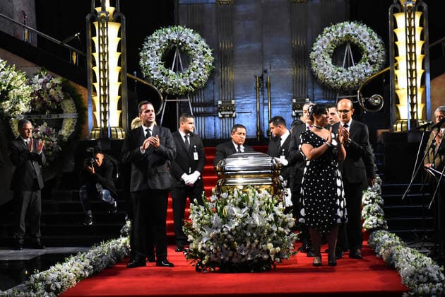 Jose Jose posthumous tribute in Mexico MEXICO CITY, MEXICO - OCTOBER 9: Jose Joel, Anel Norena, Marysol Estrella Ortiz Norena during a posthumous tribute of Singer Jose Jose at Palacio de Bellas Artes on October 9, 2019 in Mexico City, Mexico  Copyright: xCarlosxTischlerx EYE_9397