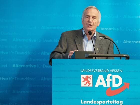 12.10.2019 xkhx Neuhof bei Fulda, Alternative für Deutschland AfD-Landesparteitag Hessen 2019 AfD-Abgeordnete Martin Hohmann *** 12 10 2019 xkhx Neuhof near Fulda, alternative for Germany AfD Hesse State Party Conference 2019 AfD MEP Martin Hohmann HK