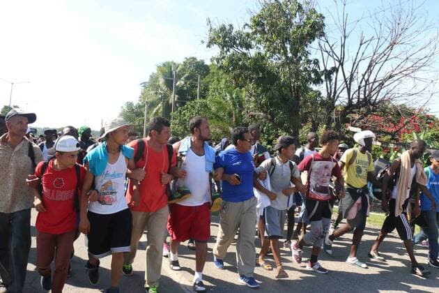 October 12, 2019 EUM20191012NAC02 JPG TAPACHULA, Chis MigrantsMigrantsCaravan October 12, 2019 Caravan made up of almost two thousand migrants from Central America, Cuba and Haiti left in the morning of Tapachula, Chiapas, on their way to the border with the United States Photo Agency EL UNIVERSALEELG  - ZUMAu78_ 20191012_zaf_u78_020 Copyright: xElxUniversalx