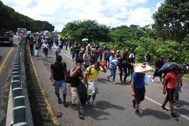October 12, 2019 EUM20191012NAC03 JPG TAPACHULA, Chis MigrantsMigrantsCaravan October 12, 2019 Caravan made up of almost two thousand migrants from Central America, Cuba and Haiti left in the morning of Tapachula, Chiapas, on their way to the border with the United States Photo Agency EL UNIVERSALEELG  - ZUMAu78_ 20191012_zaf_u78_025 Copyright: xElxUniversalx