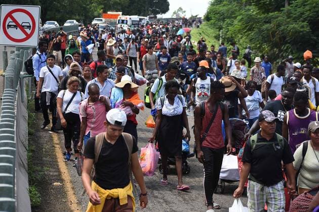 October 12, 2019 EUM20191012NAC12 JPG TAPACHULA, Chis MigrantsMigrantsCaravan October 12, 2019 Caravan made up of almost two thousand migrants from Central America, Cuba and Haiti left in the morning of Tapachula, Chiapas, on their way to the border with the United States Photo Agency EL UNIVERSALEELG  - ZUMAu78_ 20191012_zaf_u78_043 Copyright: xElxUniversalx