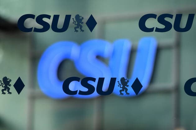 Randmotiv,Feature CSU lettering,Logo, CSU board meeting in the CSU headquarters in Munich on 14 10 2019
