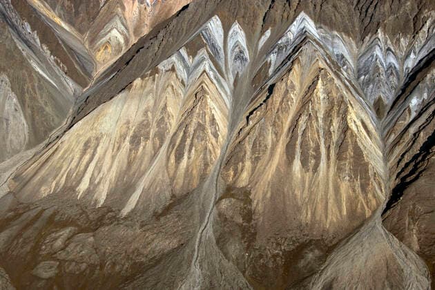 Landscape of mountains around Tanquery Fjord, Ellesmere Island, Nunavut, Canada, August 2007.  1533591 PalxHermansen