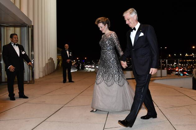King Philippe - Filip of Belgium and Queen Mathilde of Belgium arrive for a concert hosted by Belgium King and Queen in honour of the Grand Duke, on the second day of a three days State visit of the Belgian royal couple to Luxembourg, Wednesday 16 October 2019.  DIRKxWAEM 05687992