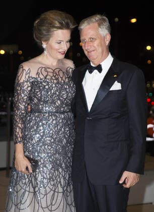 Entertainment Bilder des Tages 16-10-2019 Gala Queen Mathilde and King Filip pose for the photographers at a concert hosted by Belgium King and Queen in honour of the Grand Duke, on the second day of a three days State visit to Luxembourg.  Copyright: xPPEx