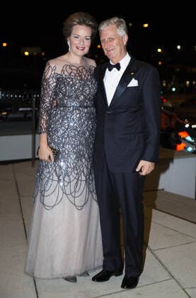 16-10-2019 Gala Queen Mathilde and King Filip pose for the photographers at a concert hosted by Belgium King and Queen in honour of the Grand Duke, on the second day of a three days State visit to Luxembourg.  Copyright: xPPEx