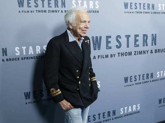 Ralph Lauren arrives on the red carpet at the New York special screening of Western Stars at Metrograph in New York City on Wednesday, October 16, 2019.  NYP20191016110A JOHNxANGELILLO
