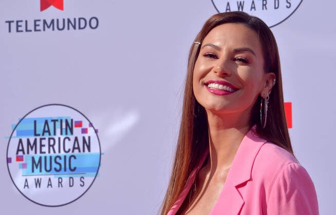 Actress Nastassja Bolívar arrives for the fifth annual Latin American Music Awards at the Dolby Theatre in the Hollywood section of Los Angeles on Thursday, October 17, 2019. The annual event honors outstanding achievements for artists in the Latin music industry.  LAP20191017008 JIMxRUYMEN