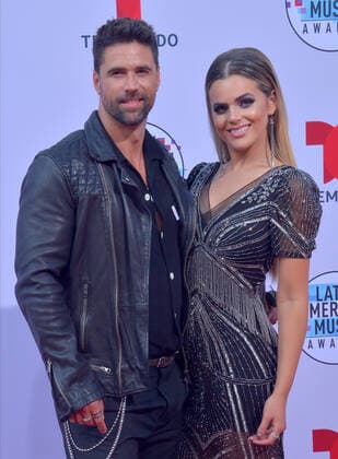 (L-R) Actor Matias Novoa and singer Isabella Castillo arrive for the fifth annual Latin American Music Awards at the Dolby Theatre in the Hollywood section of Los Angeles on Thursday, October 17, 2019. The annual event honors outstanding achievements for artists in the Latin music industry.  LAP20191017063 JIMxRUYMEN