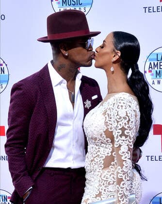 Singer Ne-Yo (L) and Crystal Renay arrive for the fifth annual Latin American Music Awards at the Dolby Theatre in the Hollywood section of Los Angeles on Thursday, October 17, 2019. The annual event honors outstanding achievements for artists in the Latin music industry.  LAP20191017234 JIMxRUYMEN