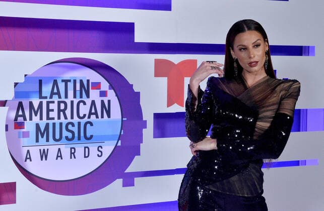 Actor Nastassja Bolívar appears backstage during the fifth annual Latin American Music Awards at the Dolby Theatre in the Hollywood section of Los Angeles on Thursday, October 17, 2019. The annual event honors outstanding achievements for artists in the Latin music industry.  LAP20191017319 JIMxRUYMEN