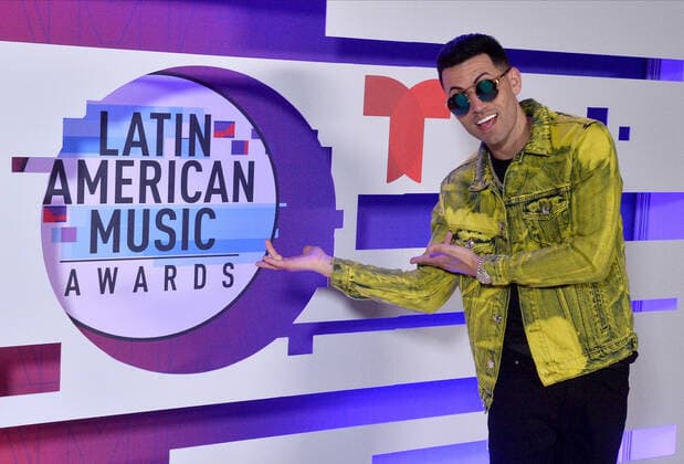 Musical artist Lenier appears backstage during the fifth annual Latin American Music Awards at the Dolby Theatre in the Hollywood section of Los Angeles on Thursday, October 17, 2019. The annual event honors outstanding achievements for artists in the Latin music industry.  LAP20191017397 JIMxRUYMEN