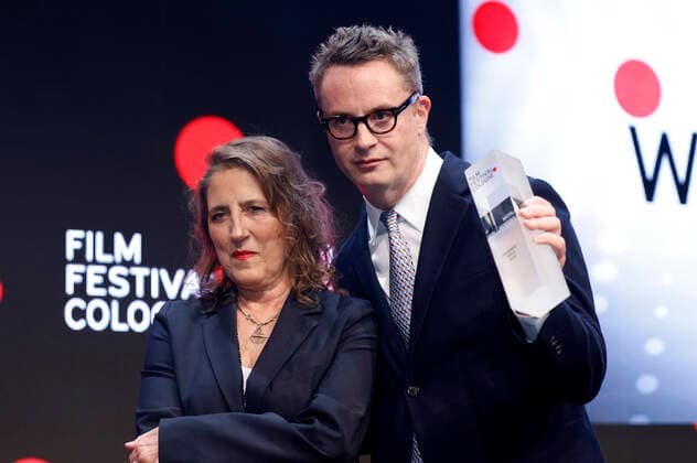 Petra Müller and Nicolas Winding Refn at the presentation of the Film Festival Cologne Awards 2019 at the 29 Film Festival Cologne im E Werk Cologne, 17 10 2019 Foto:xC.xHardtx xFuturexImage
