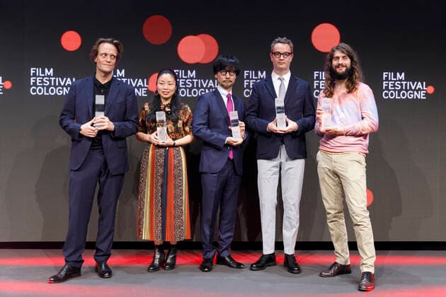 August Diehl, Nanfu Wang, Hideo Kojima, Nicolas Winding Refn and Lino Rettinger at the presentation of the Film Festival Cologne Awards 2019 at the 29 Film Festival Cologne im E Werk Cologne, 17 10 2019 Foto:xC.xHardtx xFuturexImage