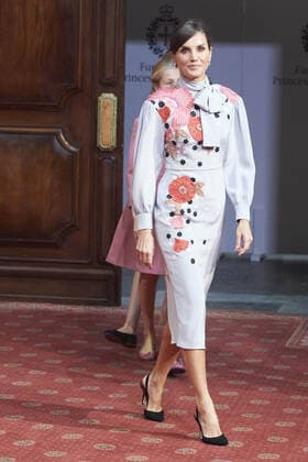18-10-2019 Oviedo Queen Letizia during an audience with the winners of the 2019 Asturias medals at the Reconquista hotel in Oviedo, Spain. No Spain  Copyright: xPPEx