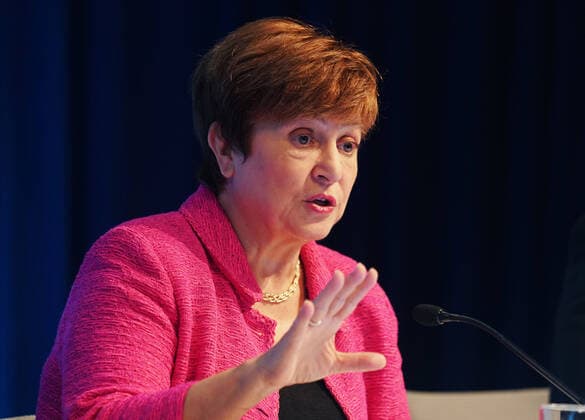 (191018) -- WASHINGTON, Oct. 18, 2019 -- International Monetary Fund (IMF) Managing Director Kristalina Georgieva speaks during a press conference in Washington D.C., the United States, Oct. 17, 2019. Georgieva on Thursday hailed the progress made in the latest round of China-U.S. trade talks as extremely good news, urging the world to grasp the opportunity to achieve a trade peace. ) (PORTRAITS)U.S.-WASHINGTON D.C.-IMF-KRISTALINA GEORGIEVA-PRESS CONFERENCE LiuxJie 