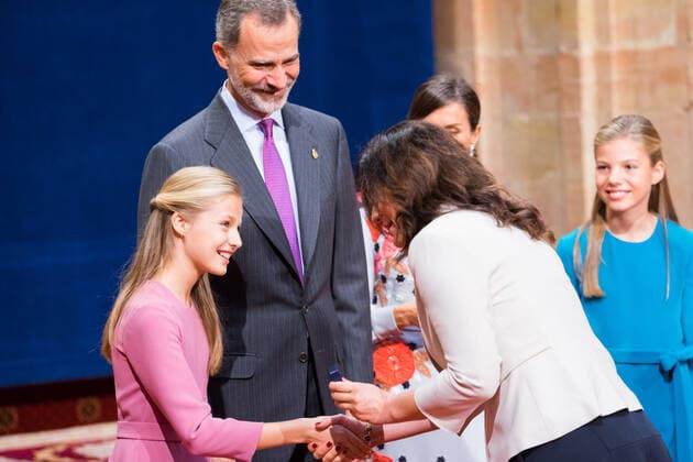 Princess of Asturias Leonor gives medal of Princess of Asturias Awards to Mayor of Gdansk in Oviedo. October 18, 2019 (Alterphotos Francis Gonzalez)  (2019101867)