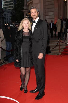 Ingo Zamperoni and Elke Fuchs at the Hessian Film and Cinema Prize Award on 18 10 2019 in Frankfurt a Main Hessian Film Prize 2019 in Frankfurt