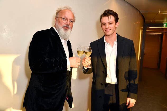 Georg Seitz and Jannis Niewöhner at the reception for the 30th Hessian Film and Cinema Award 2019 in the Helaba in the Main Tower Frankfurt, 18 10 2019 Foto:xF.xKernx xFuturexImage