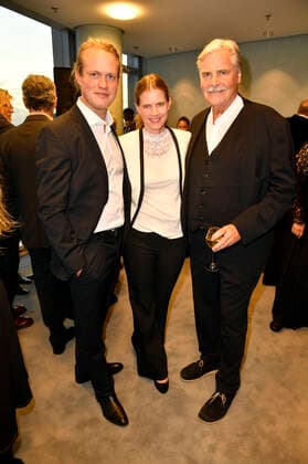 Tom Sommerlatte, Iris Sommerlatte and Peter Simonischek at the reception for the 30th Hessian Film and Cinema Award 2019 in the Helaba in the Main Tower Frankfurt, 18 10 2019 Foto:xF.xKernx xFuturexImage