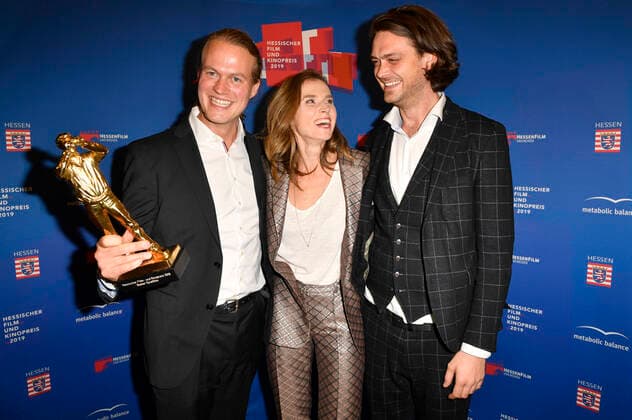 Tom Sommerlatte, Karin Hanczewski and Sebastian Fräsdorf at the 30th Hessian Film and Cinema Award 2019 in the Alte Oper Frankfurt, 18 10 2019 Foto:xF.xKernx xFuturexImage