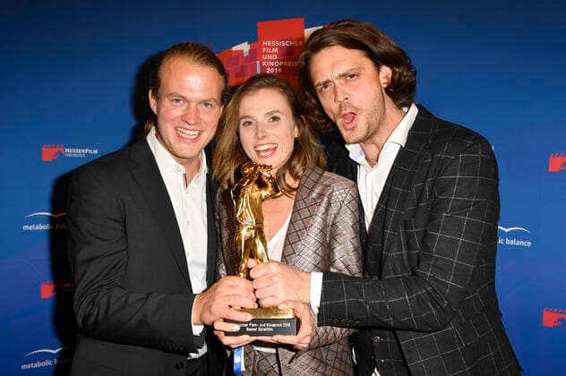 Tom Sommerlatte, Karin Hanczewski and Sebastian Fräsdorf at the 30th Hessian Film and Cinema Award 2019 in the Alte Oper Frankfurt, 18 10 2019 Foto:xF.xKernx xFuturexImage