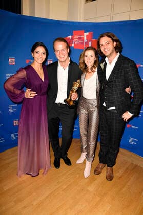 Pegah Ferydoni, Tom Sommerlatte, Karin Hanczewski and Sebastian Fräsdorf at the 30th Hessian Film and Cinema Award 2019 in the Alte Oper Frankfurt, 18 10 2019 Foto:xF.xKernx xFuturexImage