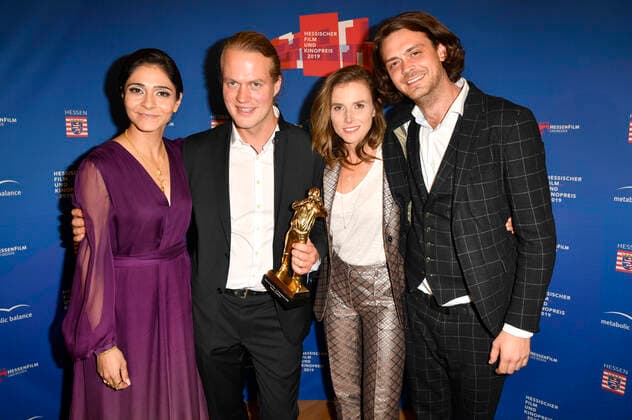 Pegah Ferydoni, Tom Sommerlatte, Karin Hanczewski and Sebastian Fräsdorf at the 30th Hessian Film and Cinema Award 2019 in the Alte Oper Frankfurt, 18 10 2019 Foto:xF.xKernx xFuturexImage