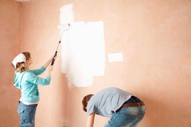 Couple Painting Room Together,model released, Symbolfoto,property released 03B63425