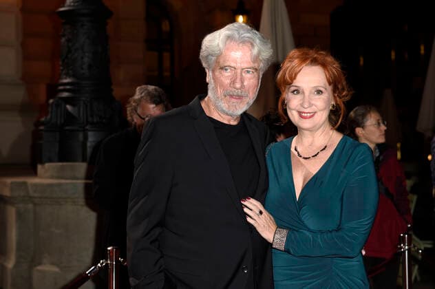 Jürgen Prochnow with his wife Verena Wengler at the 30th Hessian Film and Cinema Award 2019 in the Alte Oper Frankfurt, 18 10 2019 Foto:xN.xKubelkax xFuturexImage
