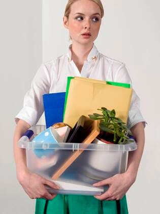 Office Worker with Personal Belongings,model released, Symbolfoto,property released 03B64708