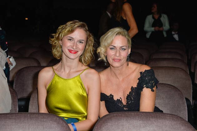 Pia Micaela Barucki and Gesine Cukrowski Hessischer Film und Kinopreis 2019 at the Old Opera House in Frankfurt on 18 10 2019 Hessische Film und Kinopreis Frankfurt