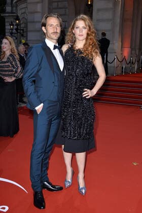 David Rott with wife Elena Hessischer Film and Cinema Prize 2019 at the Old Opera House in Frankfurt on 18 10 2019