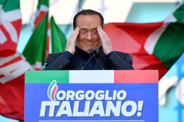 Silvio Berlusconi during the joint demonstration of the center-right organized by the League in Piazza San Giovanni in Rome (Luigi Mistrulli Fotogramma, Rome - 2019-10-19) p.s. la foto e utilizzabile nel rispetto del contesto in cui e stata scattata, e senza intento diffamatorio del decoro delle persone rappresentate  Copyright: xLuigixMistrullix xFOTOGRAMMAx