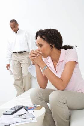 Couple Worried About Money,model released, Symbolfoto,property released 03B96175