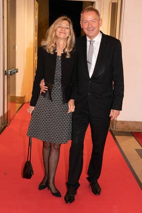 Hannover, Award of the Leibniz Ring Hannover to marine biologist Prof Dr Antje Boetius, Laudatio Hannes Jaenicke, in the Hannover Congress Centrum, Lutz Marmor with Christina Maria Peukert,