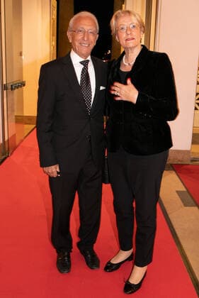 Hannover, Award of the Leibniz Ring Hannover to marine biologist Prof Dr Antje Boetius, Laudatio Hannes Jaenicke, in the Hannover Congress Centrum, Prof Madjid Samii with Eske Nannen,