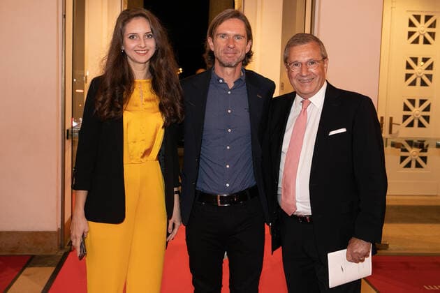 Hannover, Award of the Leibniz Ring Hannover to marine biologist Prof Dr Antje Boetius, laudation Hannes Jaenicke, at the Hannover Congress Centrum, goldsmiths Alena Jakunina Uthe and Nico Starke, Jan Hofer,