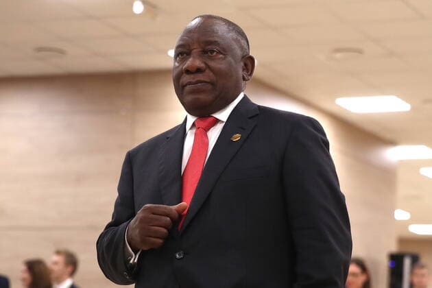 SOCHI, RUSSIA - OCTOBER 23, 2019: South Africa s President Cyril Ramaphosa ahead of the official welcoming ceremony for the heads of state and government of states participating in the Russia-Africa Summit at the Sirius Park of Science and Art. Valery Sharifulin TASS Host Photo Agency  TS0C0252