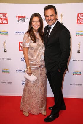 Marcus Grüsser and Sylvie Lindenbauer at the award ceremony Goldene Bild der Frau on 23 10 2019 in Hamburg Goldene Bild der Frau award ceremony 2019 in Hamburg