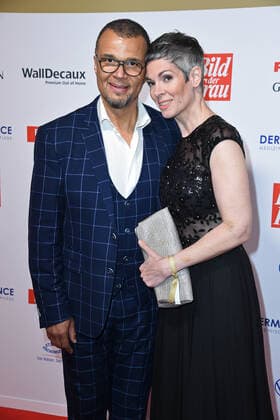 Cheryl Shepard with husband Nikolaus Okonkwo at the 13th GOLDEN BILD der FRAU award ceremony at the Stage Operettenhaus in Hamburg on 23 10 2019