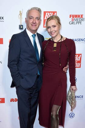 Christoph M Ohrt with girlfriend Dana Golombek at the 13th GOLDEN BILD der FRAU award ceremony at the Stage Operettenhaus in Hamburg on 23 10 2019