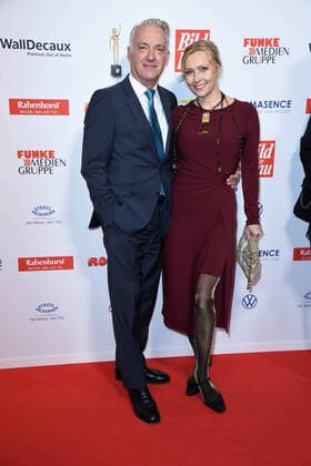 Christoph M Ohrt with girlfriend Dana Golombek at the 13th GOLDEN BILD der FRAU award ceremony at the Stage Operettenhaus in Hamburg on 23 10 2019