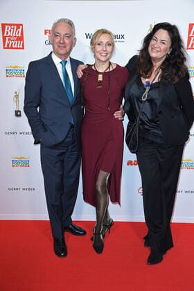 Christoph M Ohrt with girlfriend Dana Golombek, Gabo Gabriele Trivellini at the 13th GOLDEN BILD der FRAU award ceremony at the Stage Operettenhaus in Hamburg on 23 10 2019