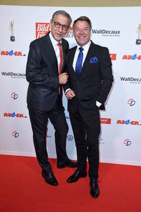 Patrick Lindner with husband Peter Schaefer at the 13th GOLDEN BILD der FRAU award ceremony at the Stage Operettenhaus in Hamburg on 23 10 2019
