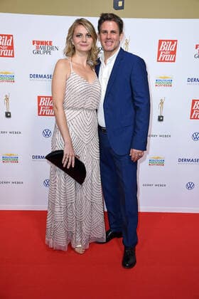 Steffen Groth with girlfriend Ana Grosse Halbuer at the 13th GOLDEN BILD der FRAU award ceremony at the Stage Operettenhaus in Hamburg on 23 10 2019