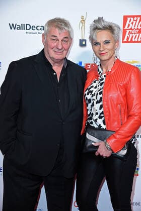 Heinz Hoenig with wife Annika Kaersten Hoenig at the 13th GOLDEN BILD der FRAU award ceremony at the Stage Operettenhaus in Hamburg on 23 10 2019