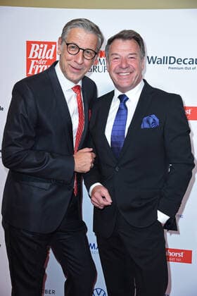 Patrick Lindner with husband Peter Schaefer at the 13th GOLDEN BILD der FRAU award ceremony at the Stage Operettenhaus in Hamburg on 23 10 2019