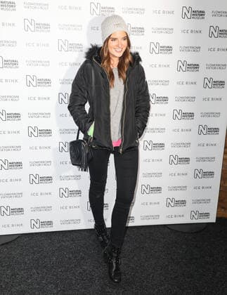 October 23, 2019, London, United Kingdom: Binky Felstead attending the launch party for the Natural History Museum Ice Rink in London London United Kingdom - ZUMAs197 20191023_zaa_s197_127 Copyright: xBrettxCovex