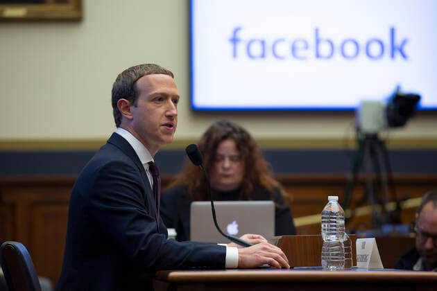 Facebook CEO Mark Zuckerberg testifies before the U.S. House Committee on Financial Services regarding Facebook?s new cryptocurrency on Capitol Hill in Washington D.C., U.S. on October 23, 2019. Credit: Stefani Reynolds CNP AdMedia 246573 2019-10-23 District of Columbia Washington Etats-Unis  Copyright: xAdMediax STAR_246573_007